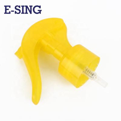 China Non Spill 28/410 Custom Yellow Plastic Hand Sprayer PP 28mm Mini Trigger Sprayer Manufacturer for sale