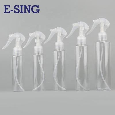 China Eco-friendly 100ml 120ml 150ml 200ml Clear Plastic PET Trigger Sprayer Bottle For Garden Watering for sale