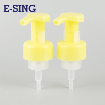 China Spill No 43/410 Yellow Plastic PP Foam Soap Pump With Clip For Facial Cleaning for sale