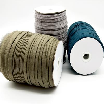 China Hot Garment Home Cotton Twine Sale Cotton Rope High Tenacity Cord Eco-friendly Tubular 9mm10mm Durable Flat Textile Rope For Pants for sale