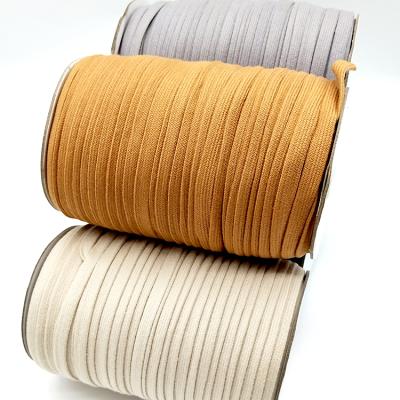 China Sustainable Wholesale In Stock 9mm Colorful Braided Soft Cotton Rope Flat Rope Eco - Friendly For Cord Rope for sale