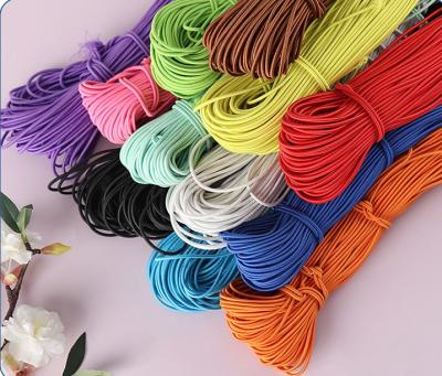 China Wholesale Viable Running Elastic Colored Rope Durable Latex Polyester Latex Polyester Elastic Rope Clothing Rope For Sport for sale