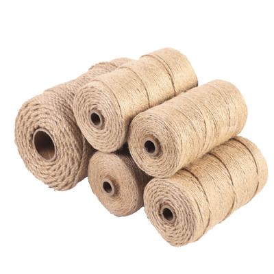 China Sustainable Natural Jute 1mm-60mm Braided Twisted DIY Rope Decoration Rope Sisal Packing Recyclable Rope for sale