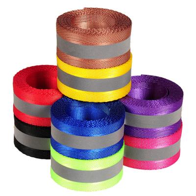 China High tenacity 1.5cm webbing reflective webbing 2cm polarized twill webbing reflective for shoe lace and outdoor shoulder bags for sale