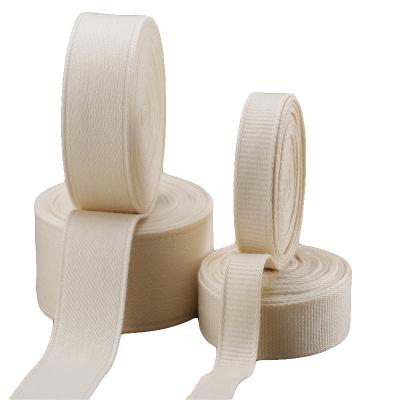 China Hot Sale 1oo% Cotton Webbing Eco-friendly Elastic Thick Cotton Webbing Customized Color Cotton Webbing Webbing for sale