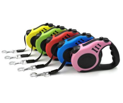 China Reflective Hot Sale Outdoor Dog Training Nylon Automatic Retractable Dog Leash for sale