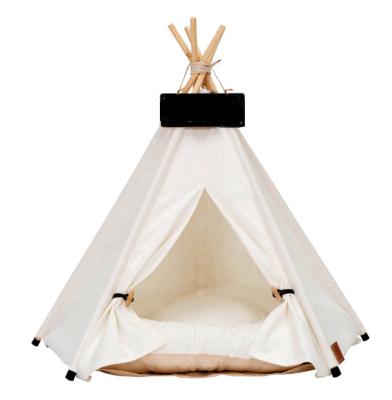 China Soft Toy Pet Cat Dog Rabbit Teepee With Cushion Portable Puppy Animals Cubs Bed Toy Tent for sale