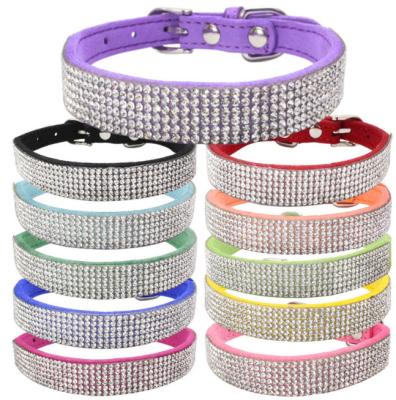 China Viable Shiny Pet Collar Velvet Cat Korean Hot Drilling Dog Collar And Bow Tie Colorful For Shinny Diamond Pet Dog Collar With Bowknot for sale