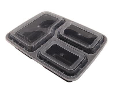 China Amazon Freshware Plastic Meal Prep Containers 3 Compartment Microwavable Food Storage Disposable Freezer Microwave Safe Plastic Container for sale