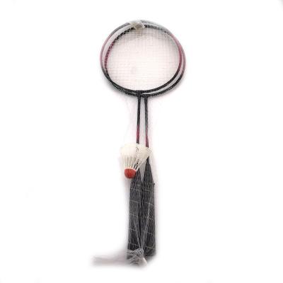 China Eastic & Custom cheap badminton racket durable hot sale aluminum alloy price 2 shuttlecock feather badminton racket for sale