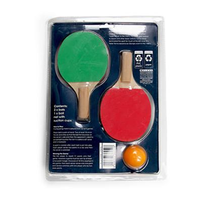 China Popular Wooden +Rubber Kids Table Tennis Net and Paddle Set 3 Balls 1 Net Professional Cable Table Tennis Racket for sale