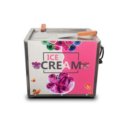 China LuxuryKitch Snack Factory Pan Fried Pan Fried Ice Cream Machine Frying Pan Fried Ice Cream Roll Machine for sale