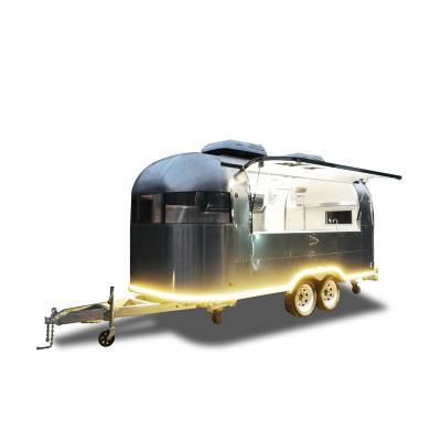 China Customized modern snack UKUNG AST-210 stainless steel style airstream fast food trailer for sale