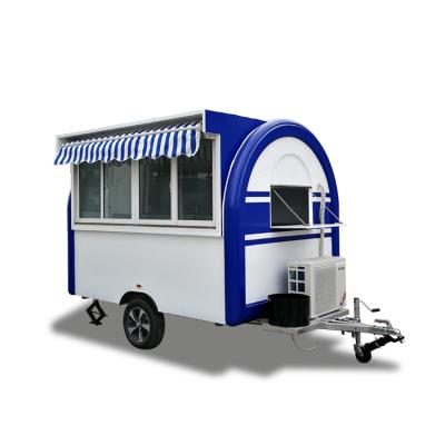 China Processing factory UKUNG American style fast food vegetable trailer for sale, fiberglass food truck for USA market for sale