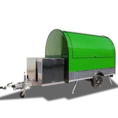 China UKUNG vegetable processing plant most common size of round shape mobile fast food trailer in European market, fast food vending truck for sale for sale