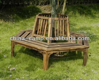 China Tree Solid Wood Round Bench, Round Three Chair for sale