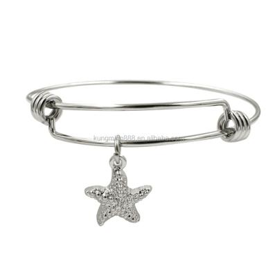 China Wholesale NEW FASHIONABLE Charm Pendant Stainless Steel Adjustable Bracelet for sale