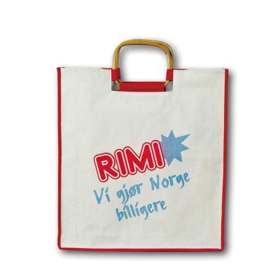 China PE Coating Cotton Tote Shopping Bags , Custom Cotton Tote Bags 38X42X10CM for sale