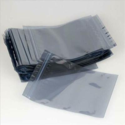 China Shiny Silver Esd Safe Bags , Esd Shielding Bags Customized Size With Zipper for sale