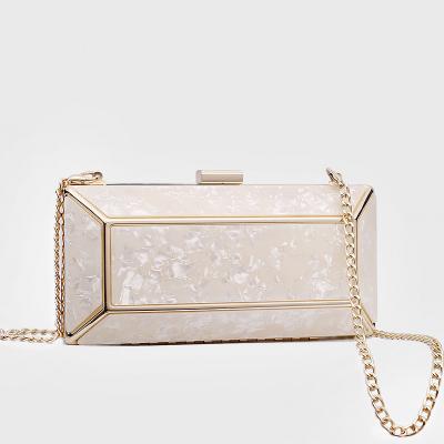 China Polyester Fashion Selling Acrylic Clutch Women's Niche Ice Slit Pattern Evening Clutch Bags Luxury Handbags for sale