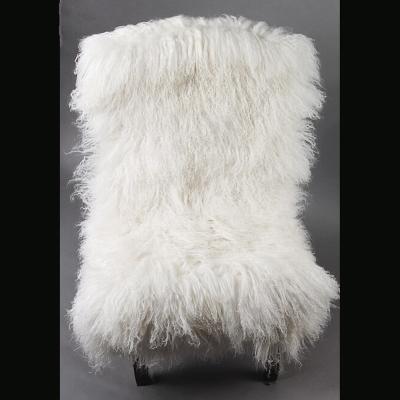 China High-Grade Mongolian Flat Tibet Lamb Fur Long Hair Tibet Lambskin Blanket Cushion Cover Cushion for sale