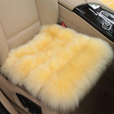 China Comforable New Australian Design High Low Wool Sheepskin Car Cushion for sale