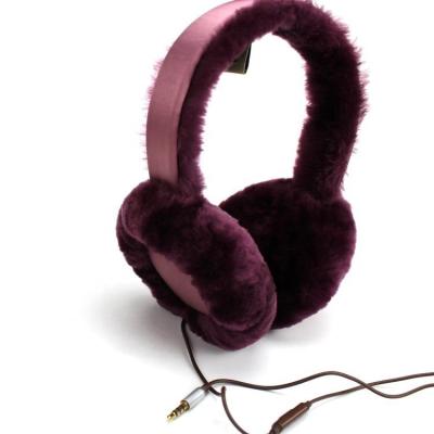 China New Winter Music Ear Muff MIC Cloth Sheepskin Hair Warm Keeping Matte Earmuff for sale