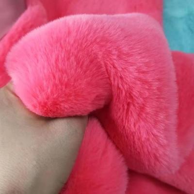 China Garment China Factory Wholesale Short Faux Fur Rabbit Fur Plush Fabric Dyed For Garment Toy Bag for sale