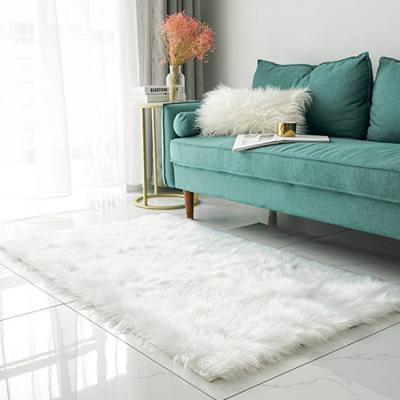 China Washable Faux Sheepskin Shag Rug Blanket Super Soft Faux Fur - Machine Washable Rectangle Shape 2'x5 for sale