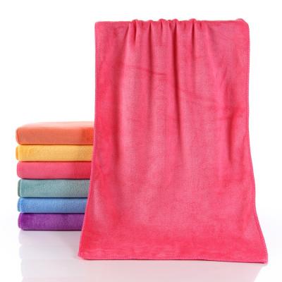 China Wholesale Viable Superfine Fiber Towel Factory Logo 35*75 Factory Logo Water Absorption Thickening Beauty Dry Hair Towel Gift Towel for sale