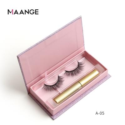 China Magefy Natural Seller Private Label Long Magnet Handmade Fake Magnetic Eyelash for sale