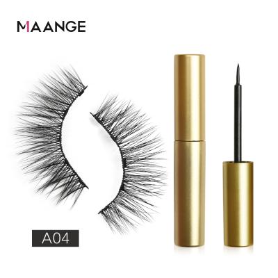 China Long Magnetic Adhesive Eyeliner Natural 3d Mink Eyelashes Packaging Private Label False Glue for sale