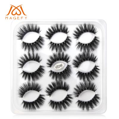 China Long Natural MAGEFY 25 Millimeter 5D Mink Eyelashes Vendor Wholesale Custom Mink Lashes 5D Mink Eyelashes for sale