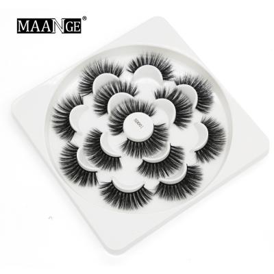 China Long Natural Private Label 5d Mink False Cotton Band Eyelashes Fluffy 3d Mink Lashes Luxury from Magefy for sale