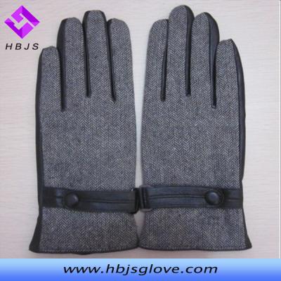 China Sewing leather gloves with cloth patch factory wholesale for sale