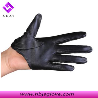 China Daily life cheap real leather gloves women's silk striping gloves factory wholesale old leather short gloves for sale