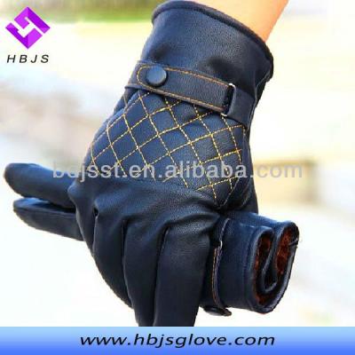 China Fashion Checked Men Warm Motorcycle Leather Gloves for sale