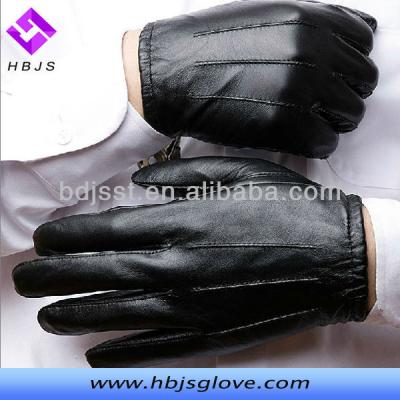 China Factory wholesale black tight leather gloves men's leather gloves simple fresh style leather gloves for sale