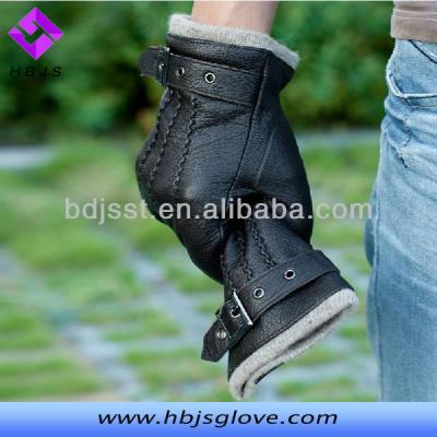 China Simple Design Mens Fashion Black Leather Gloves In High Quality for sale