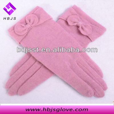 China M Size Simple High Quality Wine Red Color Cashmere Touch Screen Gloves for sale