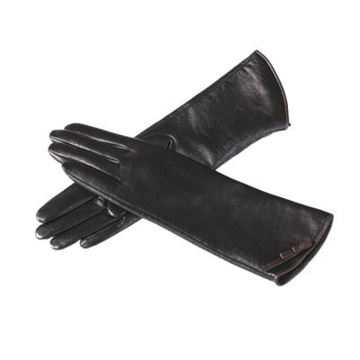 China Elbow Length Party Opera Women Long Leather Gloves Long Leather Gloves for sale