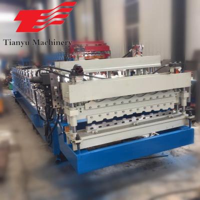 China Hotels Roofing Roller Pressing Zinc Tile Making Machine for sale