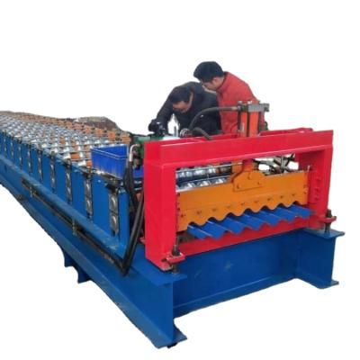 China Building Material Stores Wave Shape Corrugated Steel Sheet Metal Sheeting Roll Forming Machine For Sale for sale