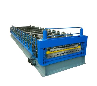 China Hotels Colored Steel Sheet Panel Double Deck Roof Panel AG & R Roll Forming Machine for sale