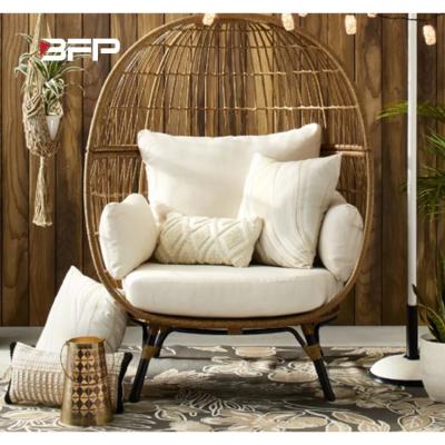 China EUROPEAN BFP One Stop Furniture Outdoor Garden Set Aluminum Frame Swing Egg Leisure Rattan Garden Furniture for sale