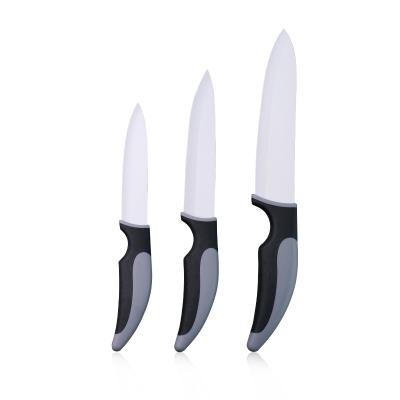 China Amazon Sustainable Hot Sale 3 Piece Ceramic Chef Knives White Kitchen Knife Set for sale