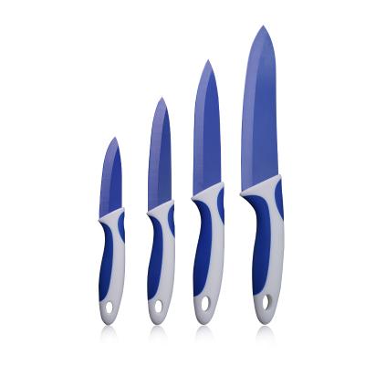 China Viable Hot Selling Colorful Ceramic Knife Set Kitchen Knife Set Non Stick Coating Knives With Sheath for sale