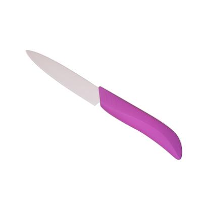 China Viable Kitchen Knife 3 Inch Color Handle Plastic Ceramic Blade Portable Small Fruit Knife for sale