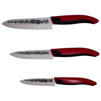 China White Soft Printing Ceramic Blade Handle Household Sustainable Knife for sale