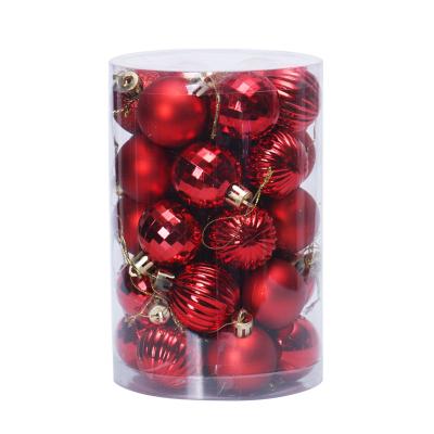 China Hot Sale 4cm Plastic Christmas Ball 34 Pcs Christmas Decorations Christmas Tree Ornaments Balls Amazon Christmas Tree Light Indoor Ornament for sale